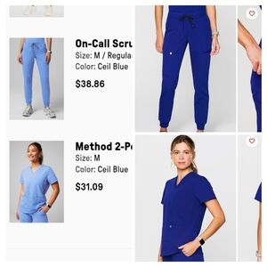 Ceil Blue Fabletics Scrub Set